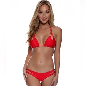 Luli Fama Red Bikini Set
